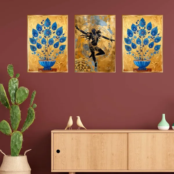 Fab_Craft_Studio_Set_Of_Three_Wall_Paintings_For_Wall_Dacoration_Golden_Framed_Wall_Paintings_For_Living_Room_Bedroom_Wall_Art_For_Home_Decoration_Office_Wall_Decor_24X18_Inch_Ch_Gd3_10