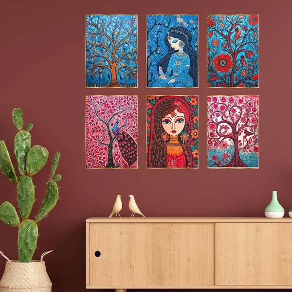 Fab_Craft_Studio_Set_Of_Six_Wall_Paintings_For_Wall_Dacoration_Golden_Framed_Wall_Paintings_For_Living_Room_Bedroom_Wall_Art_For_Home_Decoration_Office_Wall_Decor_17X13_Inch_Ch_Gd6_1