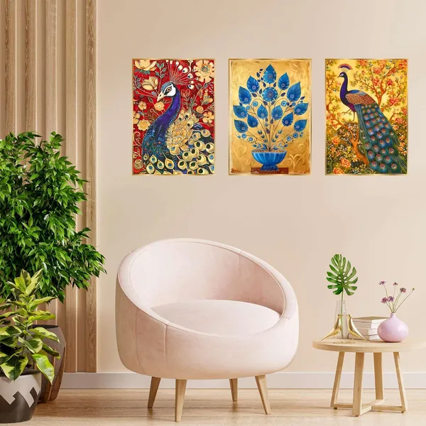 Fab_Craft_Studio_Set_Of_Three_Wall_Paintings_For_Wall_Dacoration_Golden_Framed_Wall_Paintings_For_Living_Room_Bedroom_Wall_Art_For_Home_Decoration_Office_Wall_Decor_24X18_Inch_Ch_Gd3_4
