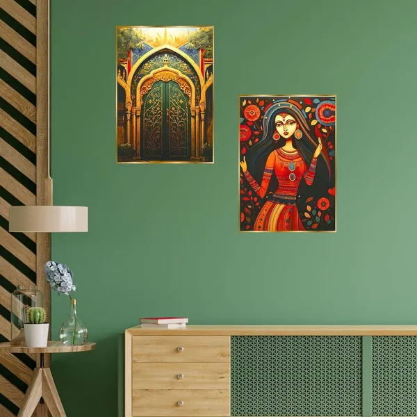 Fab_Craft_Studio_Set_Of_Two_Wall_Paintings_For_Wall_Dacoration_Golden_Framed_Wall_Paintings_For_Living_Room_Bedroom_Wall_Art_For_Home_Decoration_Office_Wall_Decor_14X11_Inch_Ch_Gd2_16