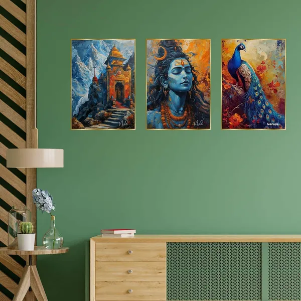 Fab_Craft_Studio_Set_Of_Three_Wall_Paintings_For_Wall_Dacoration_Golden_Framed_Wall_Paintings_For_Living_Room_Bedroom_Wall_Art_For_Home_Decoration_Office_Wall_Decor_24X18_Inch_Ch_Gd3_8