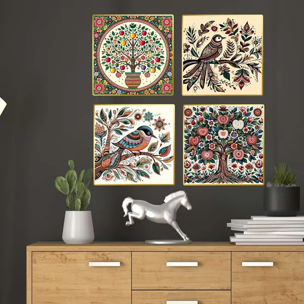 Fab_Craft_Studio_Set_Of_Four_Wall_Paintings_For_Wall_Dacoration_Golden_Framed_Wall_Paintings_For_Living_Room_Bedroom_Wall_Art_For_Home_Decoration_Office_Wall_Decor_13X10_Inch_Ch_Gd4_7