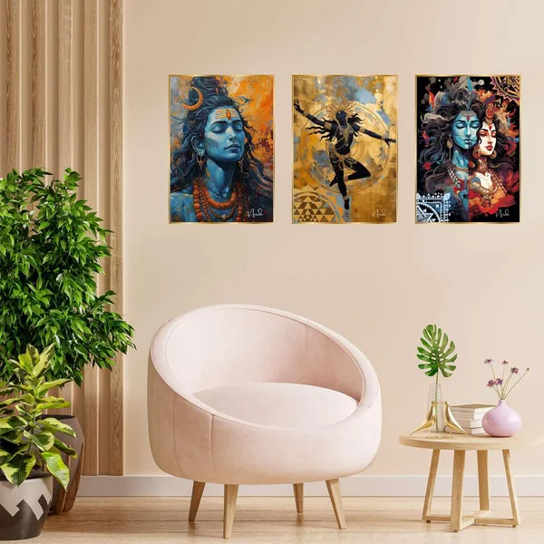 Fab_Craft_Studio_Set_Of_Three_Wall_Paintings_For_Wall_Dacoration_Golden_Framed_Wall_Paintings_For_Living_Room_Bedroom_Wall_Art_For_Home_Decoration_Office_Wall_Decor_18X12_Inch_Ch_Gd3_2