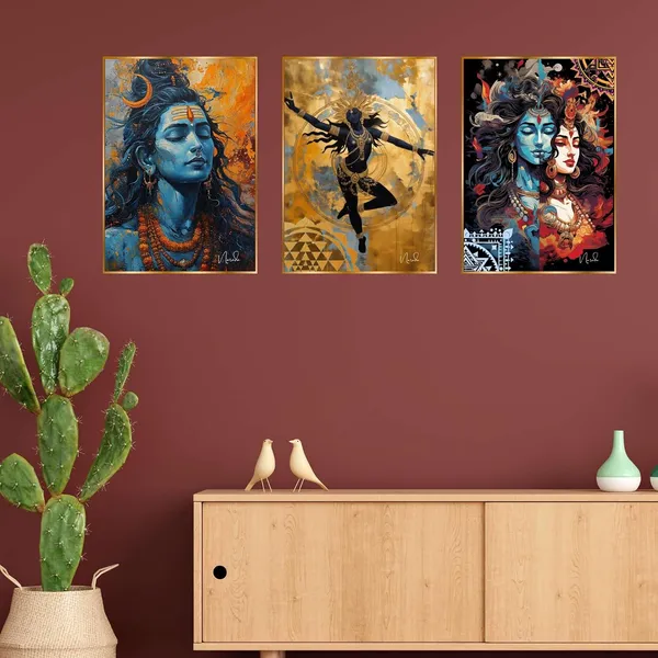 Fab_Craft_Studio_Set_Of_Three_Wall_Paintings_For_Wall_Dacoration_Golden_Framed_Wall_Paintings_For_Living_Room_Bedroom_Wall_Art_For_Home_Decoration_Office_Wall_Decor_18X12_Inch_Ch_Gd3_2