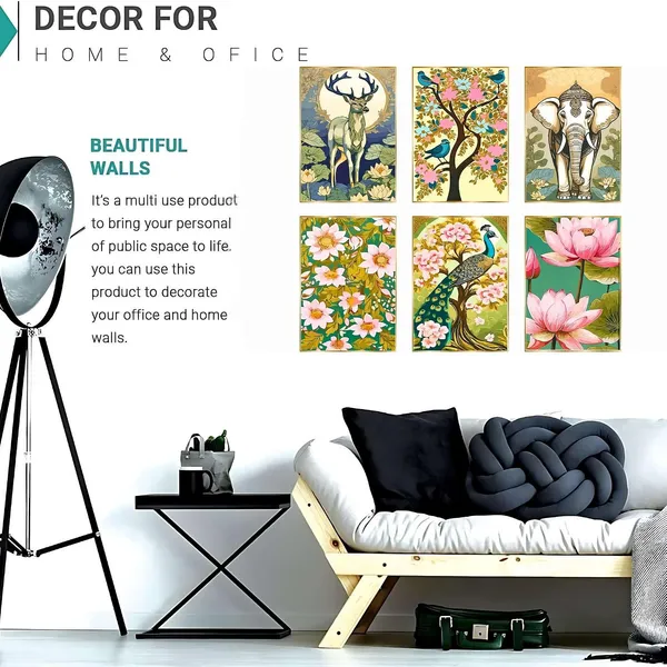 Fab_Craft_Studio_Set_Of_Six_Wall_Paintings_For_Wall_Dacoration_Golden_Framed_Wall_Paintings_For_Living_Room_Bedroom_Wall_Art_For_Home_Decoration_Office_Wall_Decor_13X10_Inch_Ch_Gd6_7