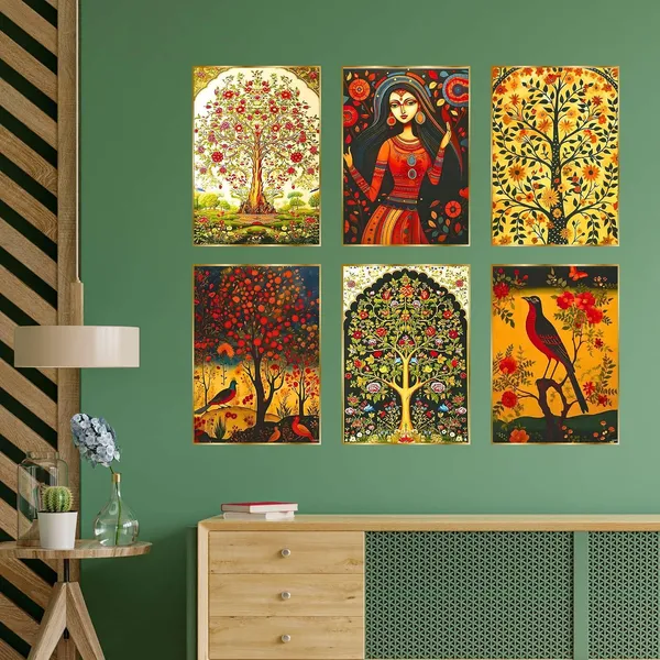 Fab_Craft_Studio_Set_Of_Six_Wall_Paintings_For_Wall_Dacoration_Golden_Framed_Wall_Paintings_For_Living_Room_Bedroom_Wall_Art_For_Home_Decoration_Office_Wall_Decor_13X10_Inch_Ch_Gd6_6