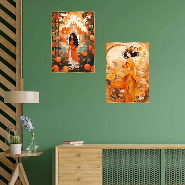 Fab_Craft_Studio_Set_Of_Two_Wall_Paintings_For_Wall_Dacoration_Golden_Framed_Wall_Paintings_For_Living_Room_Bedroom_Wall_Art_For_Home_Decoration_Office_Wall_Decor_14X11_Inch_Ch_Gd2_20