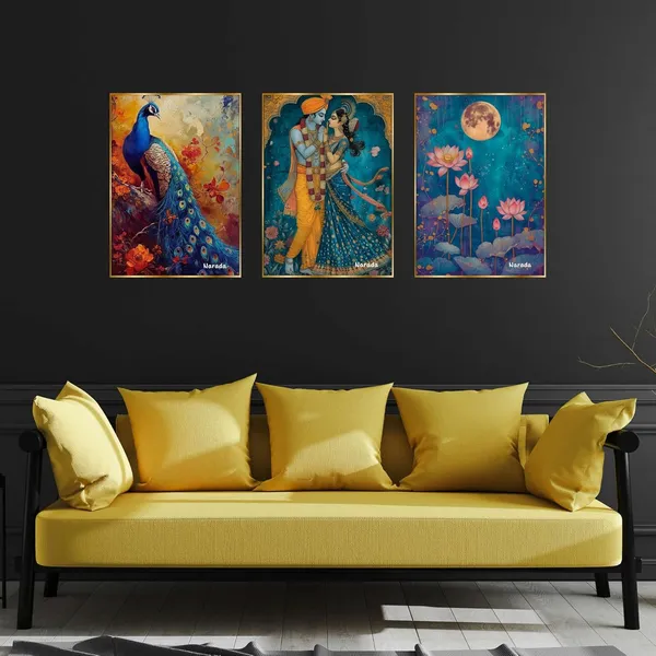 Fab_Craft_Studio_Set_Of_Three_Wall_Paintings_For_Wall_Dacoration_Golden_Framed_Wall_Paintings_For_Living_Room_Bedroom_Wall_Art_For_Home_Decoration_Office_Wall_Decor_24X18_Inch_Ch_Gd3_12