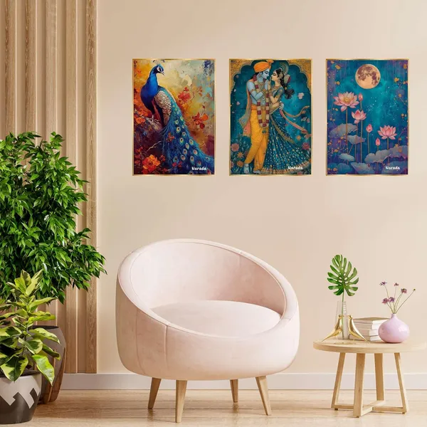 Fab_Craft_Studio_Set_Of_Three_Wall_Paintings_For_Wall_Dacoration_Golden_Framed_Wall_Paintings_For_Living_Room_Bedroom_Wall_Art_For_Home_Decoration_Office_Wall_Decor_24X18_Inch_Ch_Gd3_12