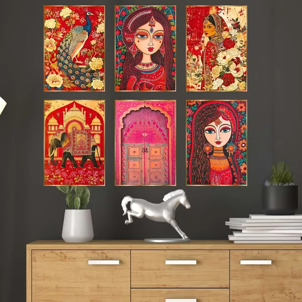 Fab_Craft_Studio_Set_Of_Six_Wall_Paintings_For_Wall_Dacoration_Golden_Framed_Wall_Paintings_For_Living_Room_Bedroom_Wall_Art_For_Home_Decoration_Office_Wall_Decor_17X13_Inch_Ch_Gd6_5