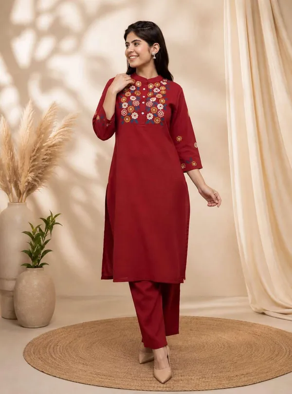 Women_S_Cotton_Embroidered_Kurti_With_Pant