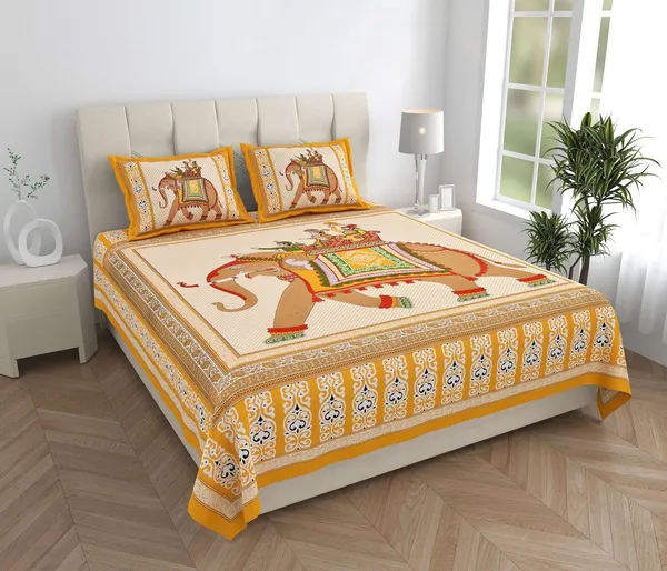 Cotton_Jaipuri_Sanganeri_Print_Bedsheet_Set_With_Pillow_Covers