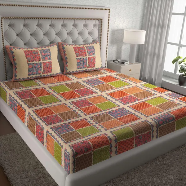 Cotton_Jaipuri_Sanganeri_Print_Bedsheet_Set_With_Pillow_Covers