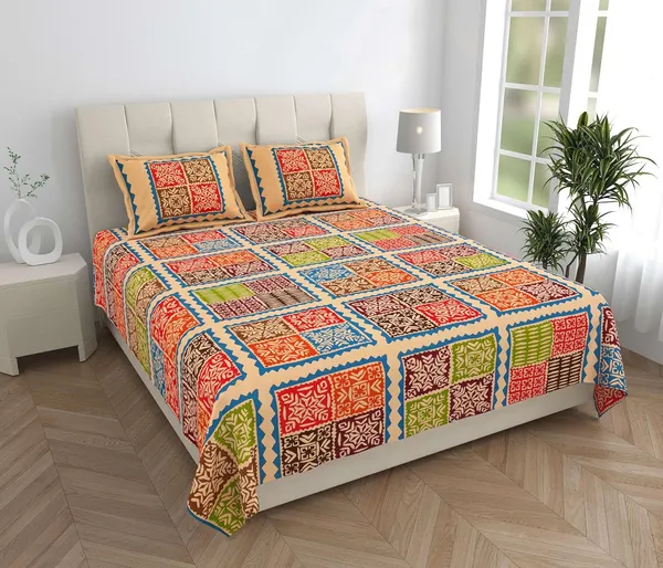 Cotton_Jaipuri_Print_Bedsheet_Set_With_Pillow_Covers