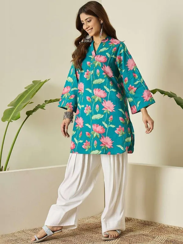 Women_S_Cotton_Kurti_With_Farshi_Salwar