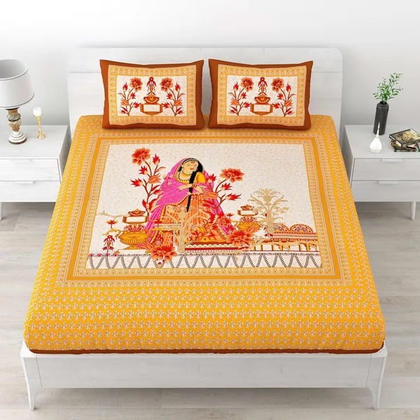 Cotton_Jaipuri_Sanganeri_Print_Bedsheet_Set_With_Pillow_Covers
