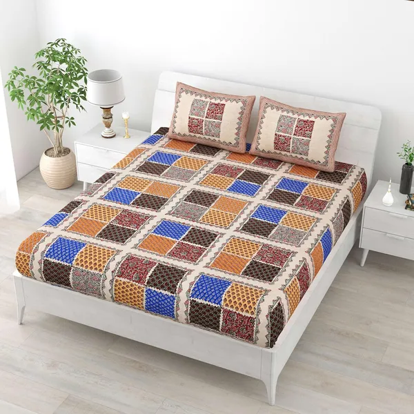 Cotton_Jaipuri_Sanganeri_Print_Bedsheet_Set_With_Pillow_Covers