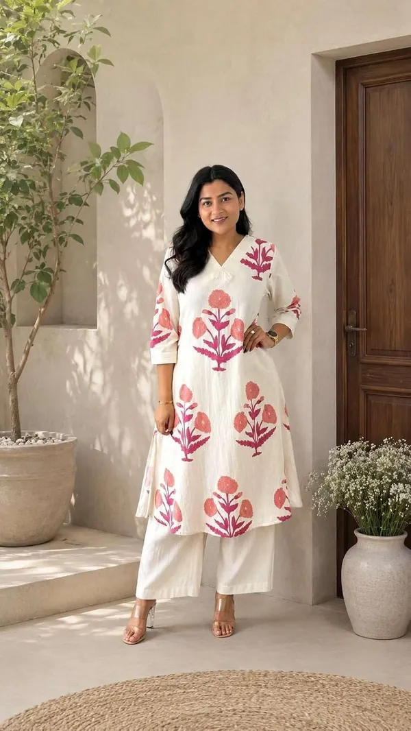 Women_S_Cotton_Kurti_With_Palazzo
