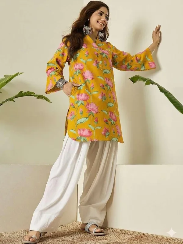 Women_S_Cotton_Kurti_With_Farshi_Salwar