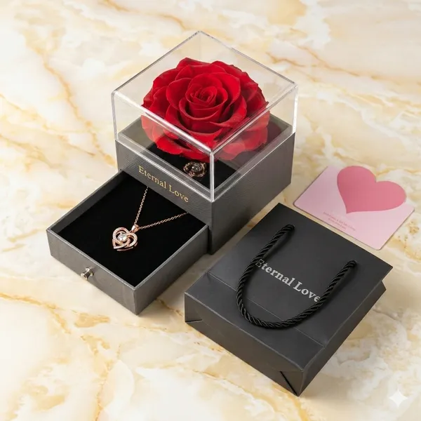Preserved_Flower_Rose_With_Love_You_Necklace_In_100_Languages_Gift_For_Her,_Enchanted_Real_Rose_Flower_Valentine'S,_Mother'S_Day_,_Anniversary,_Wedding_Romantic_Gift_For_Girlfriend,_Wife_And_Mom