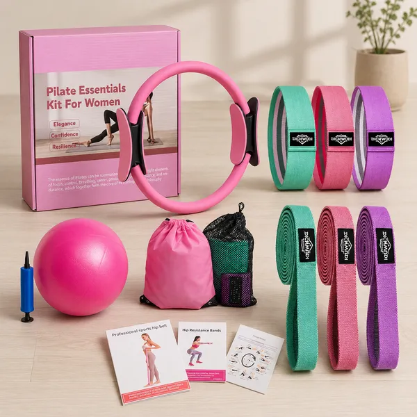 Pilates_Essentials_Kit_For_Home_Women,_Pilates_Equipment_For_Workouts,_6_Fabric_Resistance_Bands,_12_Inch_Magic_Circle_Yoga_Ring,_Mini_Exercise_Ball,_Great_Exercise_Accessories