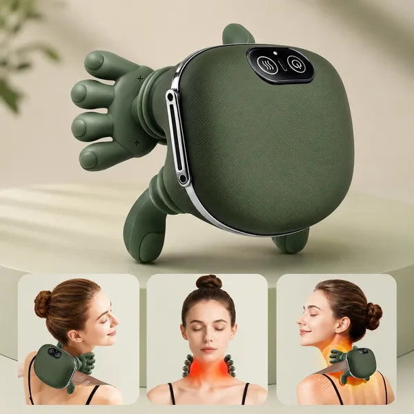 Bionic_Heated_Massager,_Wireless_Portable_Shiatsu_Neck_And_Back_Massager,_Electric_Deep_Tissue_4D_Kneading_Massage,_Simulated_Human_Hand_Design_For_Pain_Relief_And_Muscle_Relax_For_Adults_(Green)