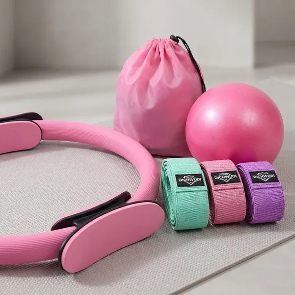 Pilates_Essentials_Kit_For_Home_Women,_Pilates_Equipment_For_Workouts,_6_Fabric_Resistance_Bands,_12_Inch_Magic_Circle_Yoga_Ring,_Mini_Exercise_Ball,_Great_Exercise_Accessories
