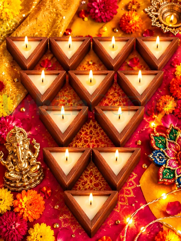 Urban_Centre_Wooden_Triangle_Candle_Set_for_Home_Décor,_Diwali_Decoration,_Set_Of_12,_Soy_Wax_Candle