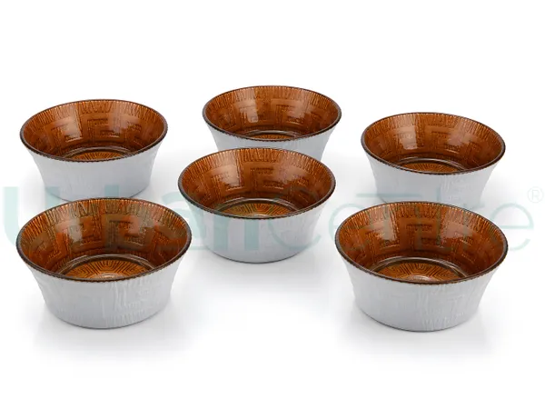 Set_of_12_Urban_Centre_Glass_Salad_Bowl_Copper_Glow_Embossed_Bowl_Set,_250ml,_Copper_Finish_(Pack_of_12,_Brown)