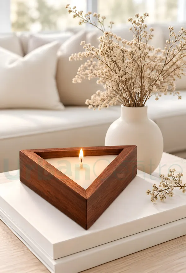 Urban_Centre_Wooden_Triangle_Candle_Set_for_Home_Décor,_Diwali_Decoration,_Set_Of_1,_Soy_Wax_candle