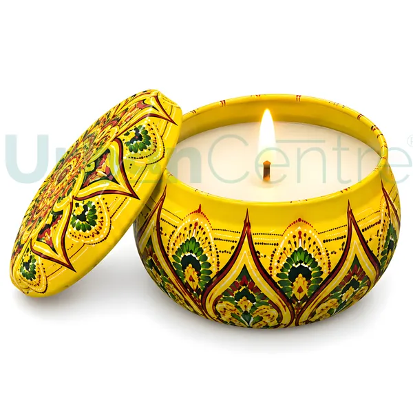 Urban_Centre_Yellow_Decorative_Mandala_Candle_with_Traditional_Artistic_Pattern_and_Matching_Lid,_Elegant_Festive_Candle_for_Diwali_Decoration,_Home_Décor,_Pooja_Room,_Festival_Celebrations,_Party_Decoration_and_Gifting,_Pack_of_1,_Soy_wax_Candle