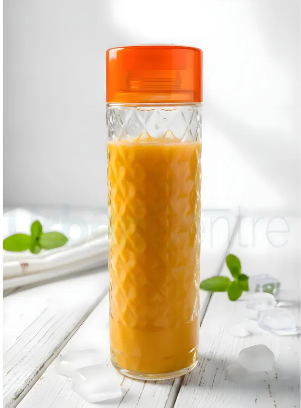 Urban_Centre_Diamond_Cut_1000_ml_Glass_Water_Bottle_with_Airtight_Orange_Lid_|_Pack_of_1_1000_ml_Glass_Bottle