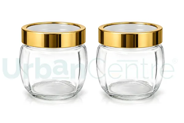 Urban_Centre_Transparent_Glass_Container_Jar_with_Gold_Lid,_400_ml,_Storage_Jar,_Pack_of_2