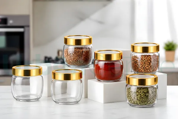 Urban_Centre_Transparent_Glass_Container_Jar_with_Gold_Lid,_400_ml,_Storage_Jar,_Pack_of_2