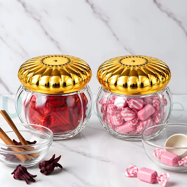 Urban_Centre_Premium_Glass_Storage_Jar_with_Embossed_Golden_Lid,_350_ml,_Transparent,_Pack_of_2