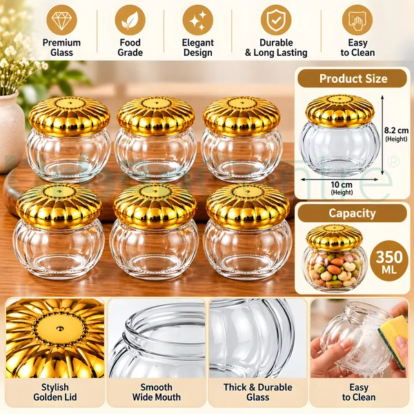 Urban_Centre_Premium_Glass_Storage_Jar_with_Embossed_Golden_Lid,_350_ml,_Transparent,_Pack_of_2