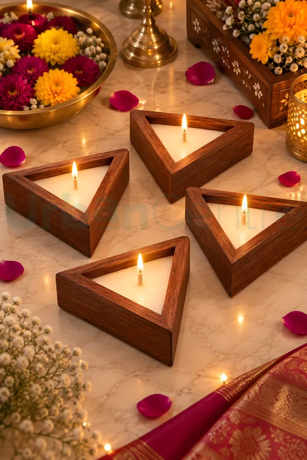 Urban_Centre_Wooden_Triangle_Candle_Set_for_Home_Décor,_Diwali_Decoration,_Set_Of_4,_Soy_Wax_Candle