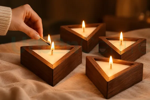 Urban_Centre_Wooden_Triangle_Candle_Set_for_Home_Décor,_Diwali_Decoration,_Set_Of_4,_Soy_Wax_Candle