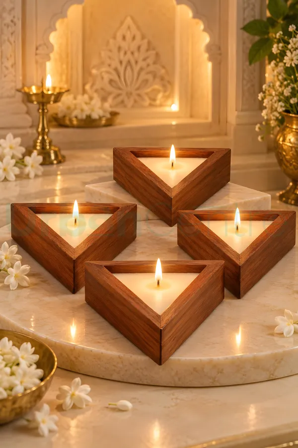 Urban_Centre_Wooden_Triangle_Candle_Set_for_Home_Décor,_Diwali_Decoration,_Set_Of_4,_Soy_Wax_Candle
