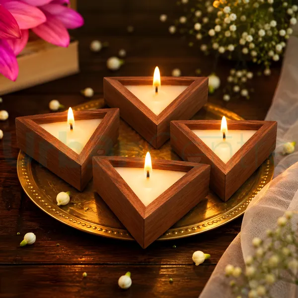 Urban_Centre_Wooden_Triangle_Candle_Set_for_Home_Décor,_Diwali_Decoration,_Set_Of_4,_Soy_Wax_Candle