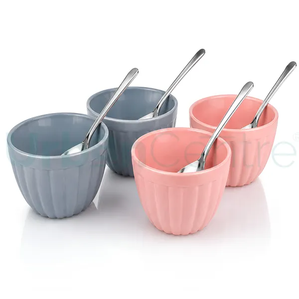 Urban_Centre_Ice_Cream_Bowl_Set_with_Steel_Spoon_160ml_Pack_of_4_Grey,Pink