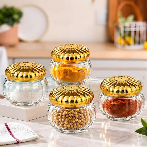 Urban_Centre_Premium_Glass_Storage_Jar_with_Embossed_Golden_Lid,_350_ml,_Transparent,_Pack_of_4