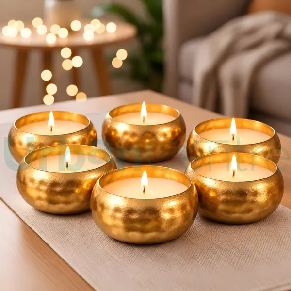 Urban_Centre_Decorative_Golden_Hammered_Soy_Wax_Candles_for_Diwali,_Home_Décor,_Table_&_Festive_Decoration_–_Pack_of_6,_Soy_Wax_Candle