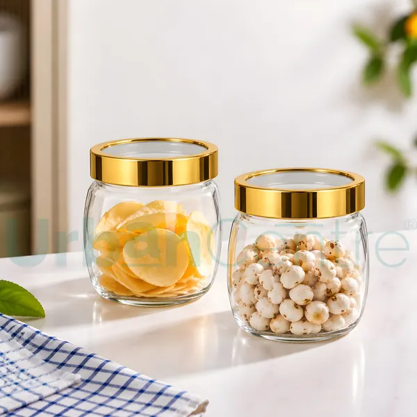 Urban_Centre_Transparent_Glass_Container_Jar_with_Gold_Lid,_400_ml,_Storage_Jar,_Pack_of_6