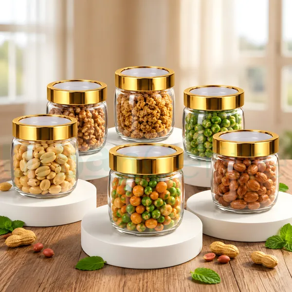 Urban_Centre_Transparent_Glass_Container_Jar_with_Gold_Lid,_400_ml,_Storage_Jar,_Pack_of_6