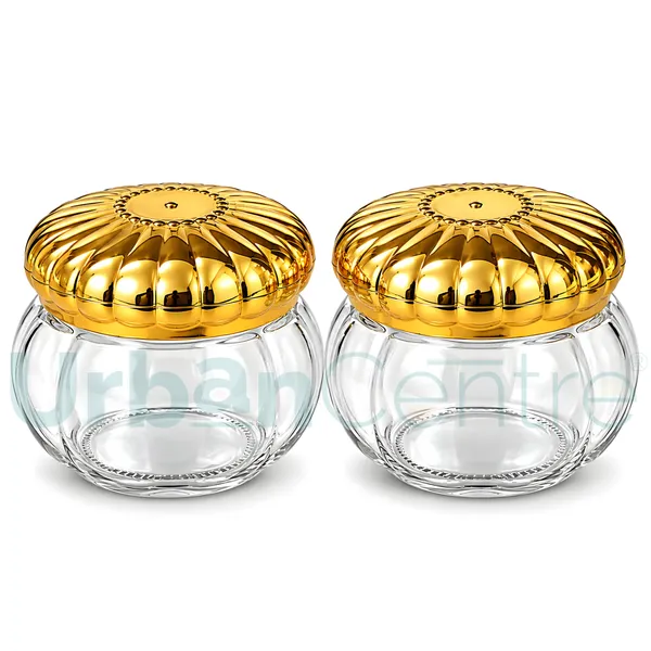 Urban_Centre_Premium_Glass_Storage_Jar_with_Embossed_Golden_Lid,_350_ml,_Transparent,_Pack_of_6