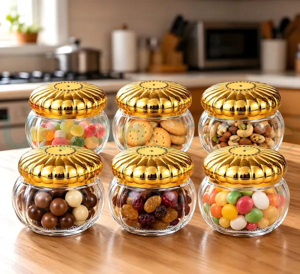 Urban_Centre_Premium_Glass_Storage_Jar_with_Embossed_Golden_Lid,_350_ml,_Transparent,_Pack_of_6