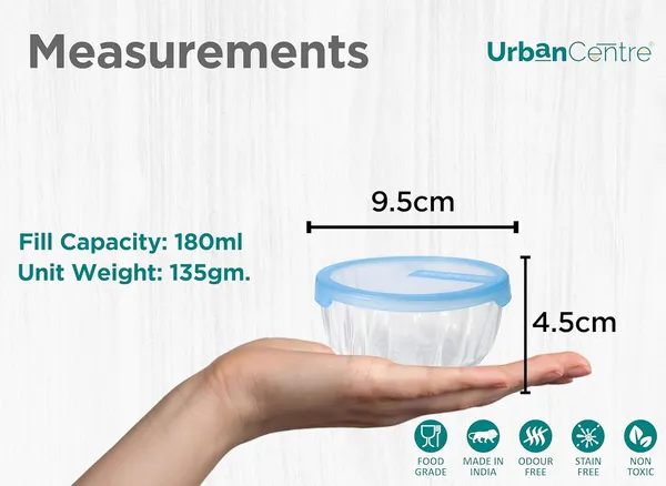 Round_Glass_Food_Storage_Containers_Bowl_Set_Of_6_With_Airtight_Plastic_Blue_Lid_180Ml_|_Freezer-To-Oven_Safe_Bowls_For_Storage