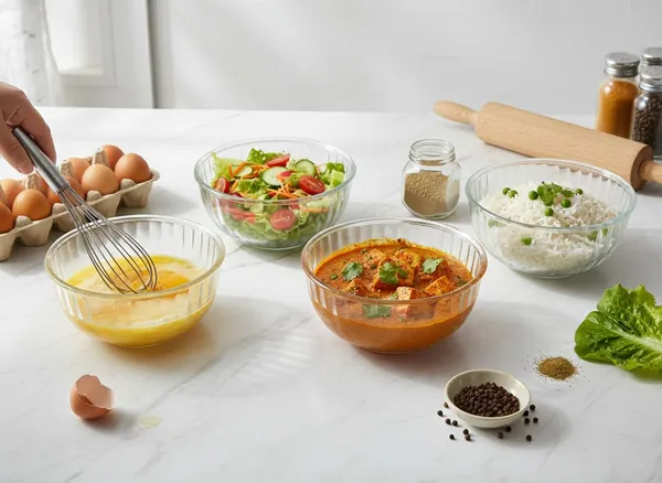 Ribbed_Glass_Multipurpose_Container/Bowl_With_Airtight_Lid_|_650_Ml_Crystal_Clear_Glass_Bowl_With_Matte_Olive_Green_Lid_For_Kitchen_Storage_|_Microwave_And_Dishwasher_Safe