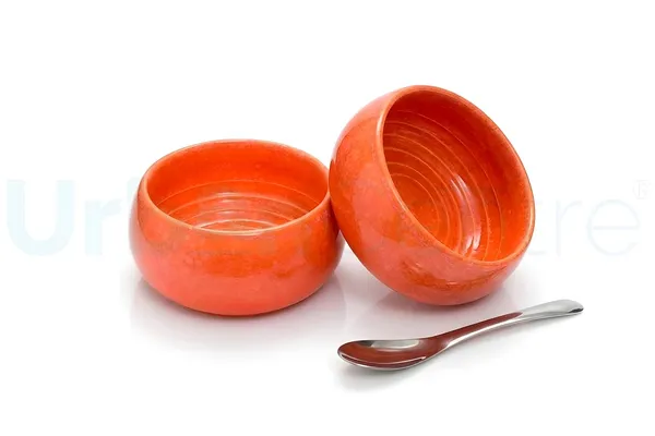 Orange_Ceramic_Snack_&_Dessert_Bowl_Set_With_Spoon_(170Ml)_Set_Of_6